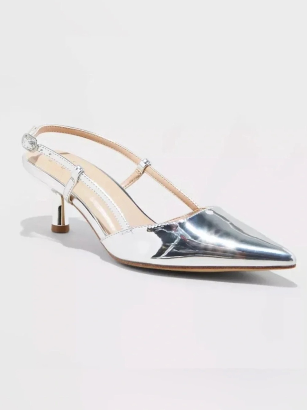 Women's Annette Slingback Kitten Heels with Memory Foam Insole